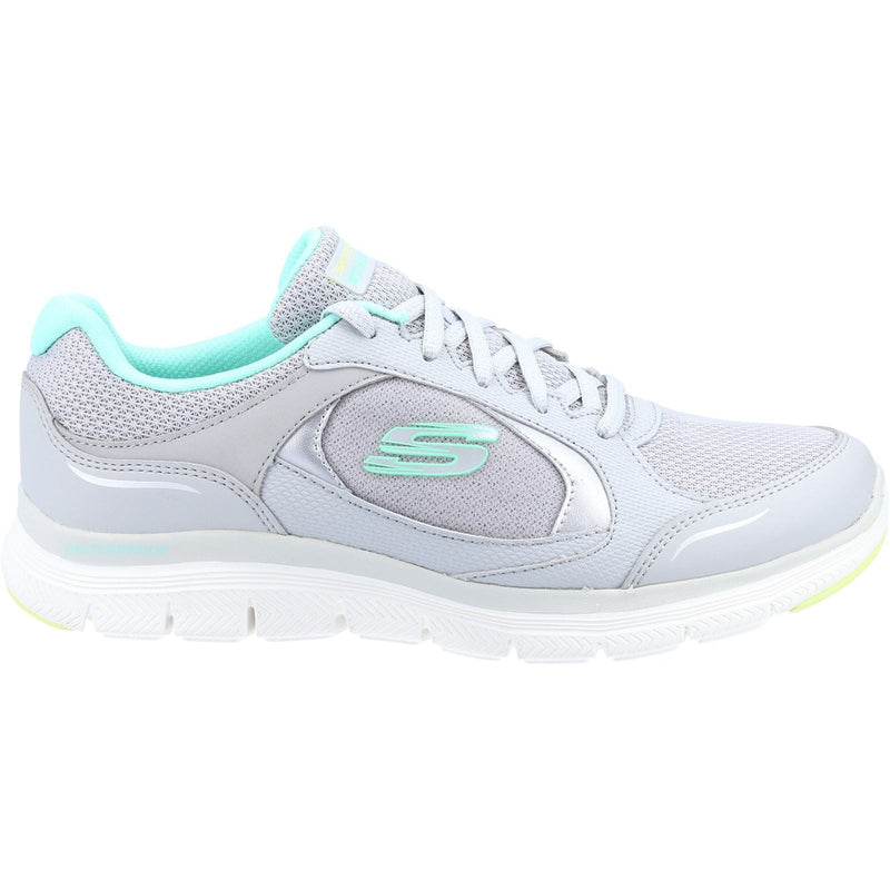 Skechers Flex Appeal 4.0 True Clarity Zapatillas De Deporte De Mujer De Piel Gris/Multicolor