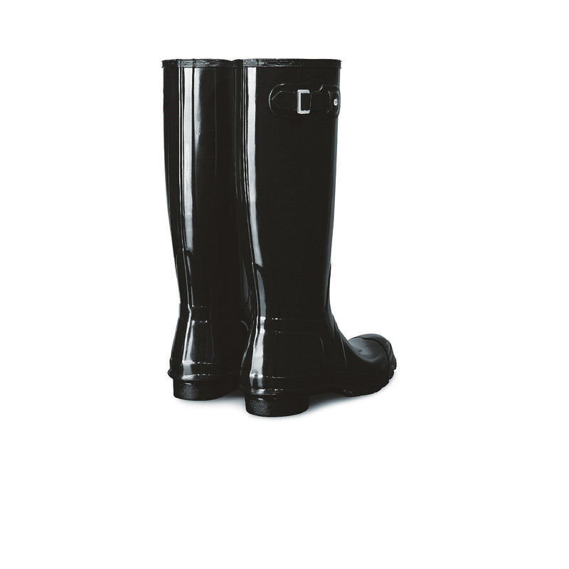 Hunter Original Tall Gloss Botas De Agua Negras Para Mujer