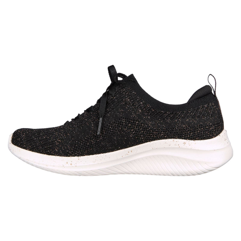 Skechers Ultra Flex 3.0 Let's Dance Zapatillas De Mujer Negras/Oro Rosa De Tela