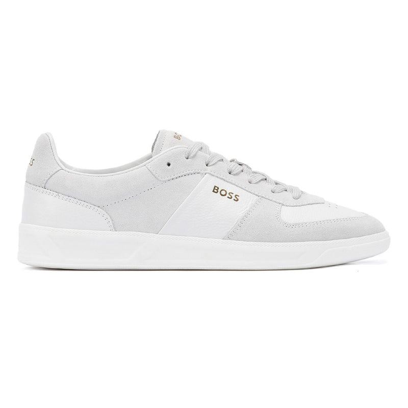 Boss Brandon Zapatillas Blancas De Ante Para Hombre