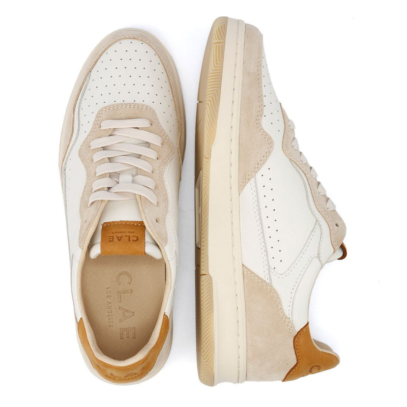 Clae Haywood Fog Zapatillas Blancas De Cuero Para Hombre