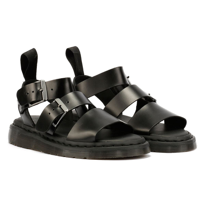Dr. Martens Gryphon Brando Sandalias De Cuero Para Mujer En Color Negro