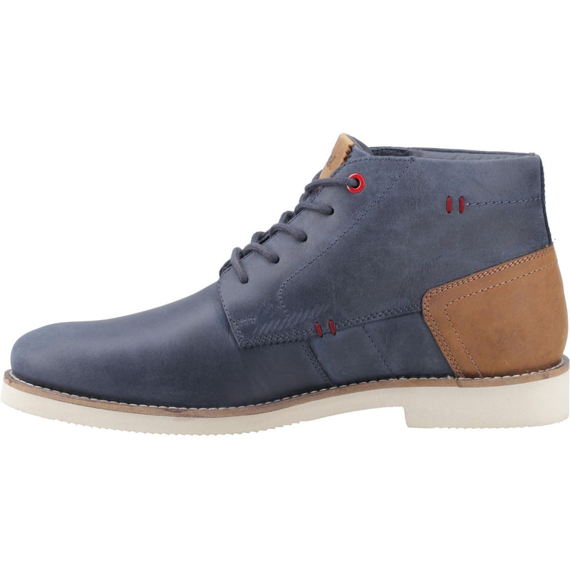 Pod Aries Botas De Piel Azul Marino Para Hombre