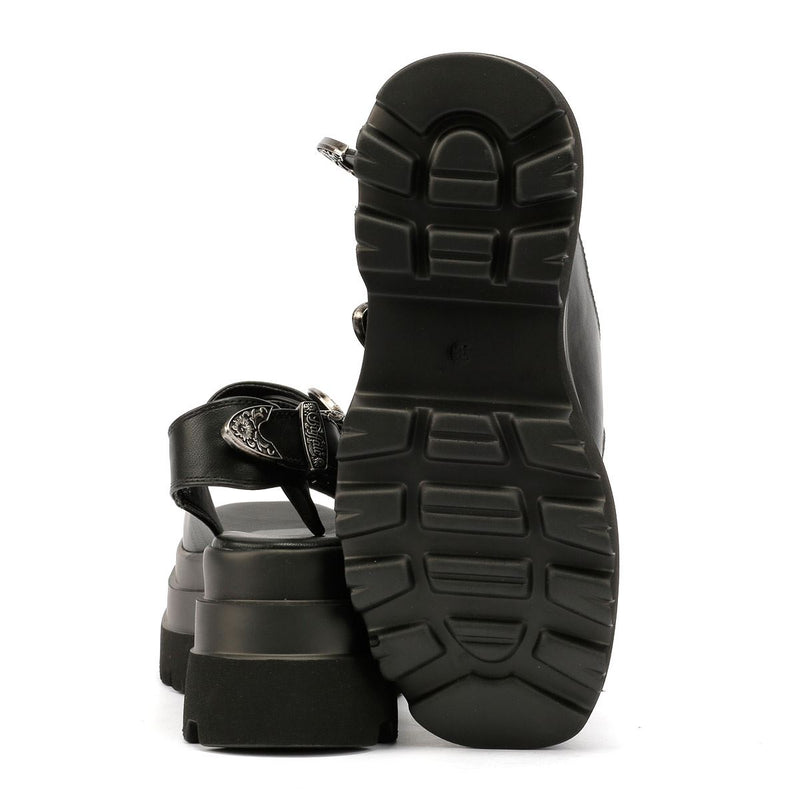 Buffalo Jupiter Ari West Sandalias Negras Para Mujer