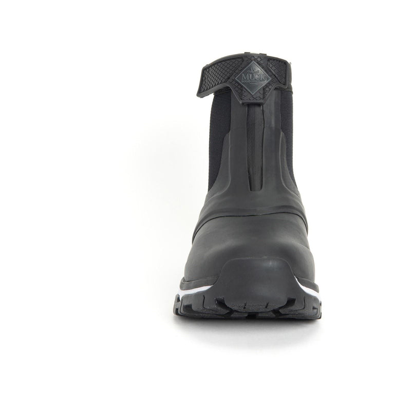 Muck Boots Apex Mid Zip Botas De Agua Negras/Blancas De Goma.