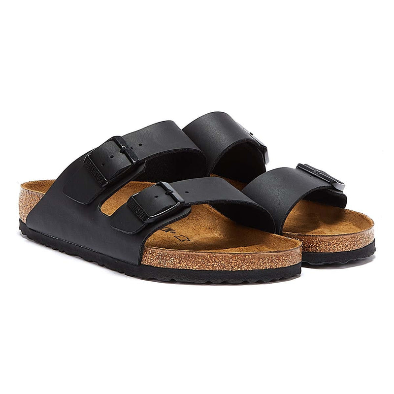 Birkenstock Arizona Birko-Flor Sandalias negras regulares para mujer