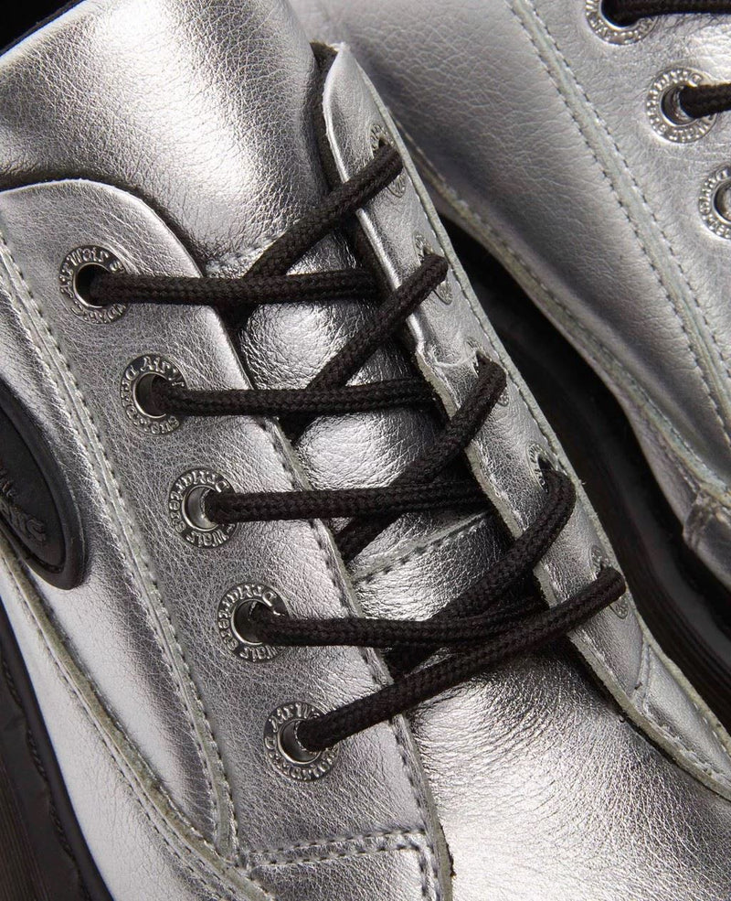 Dr. Martens Buzz 5I Tumbled Zapatos De Mujer De Cuero Plateados