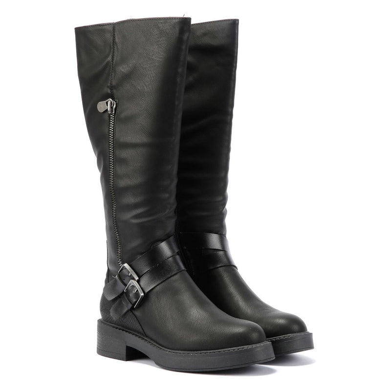 Blowfish Malibu Virtue 2 Botas Negras De Mujer De Piel Sintética.