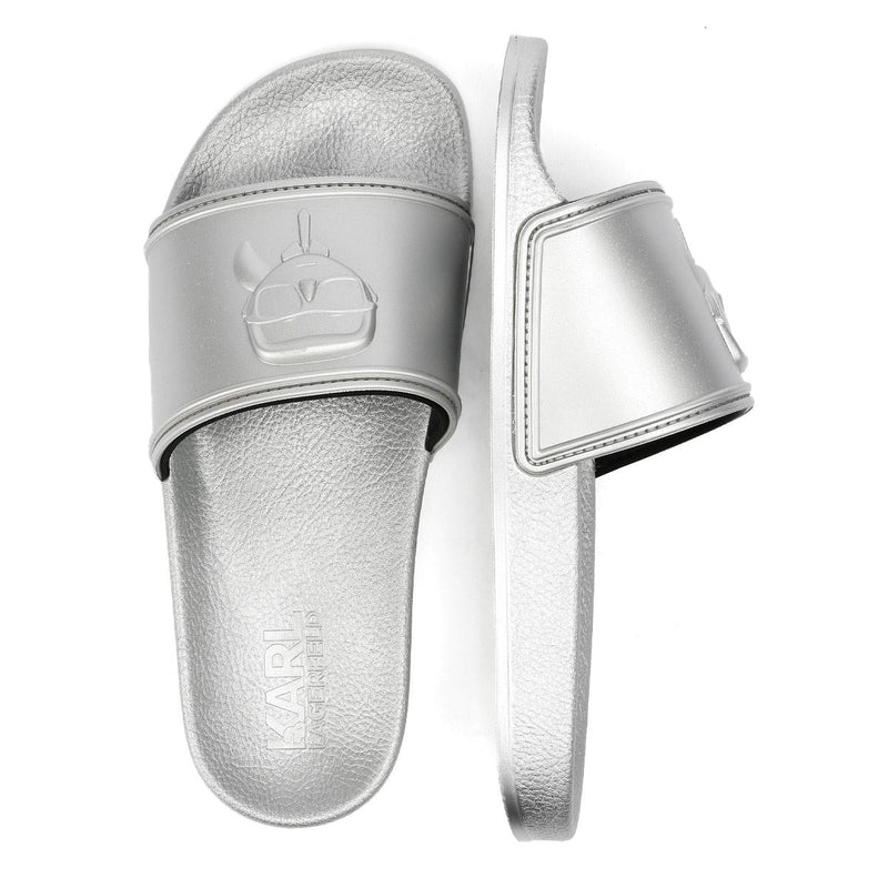 Karl Lagerfeld Kondo 2.0 Karl NFT Sandalias Plateadas Para Mujer