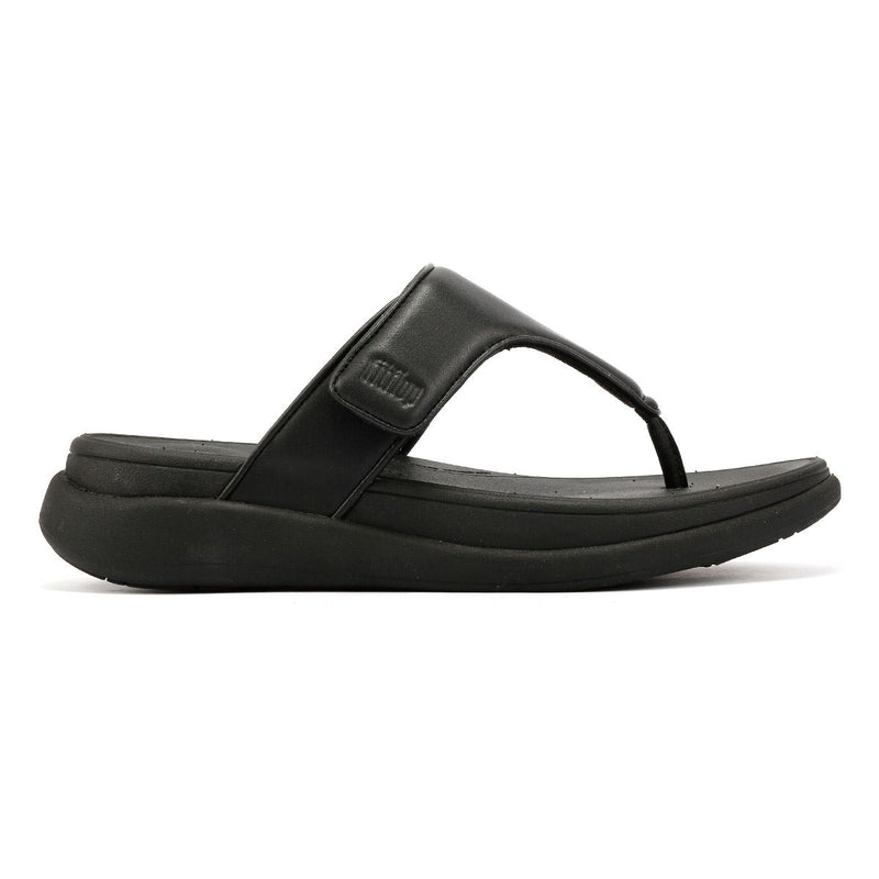 FitFlop F-Mode Go Adjustable Flatform Sandalias Negras Para Mujer