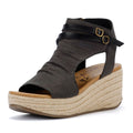 Blowfish Malibu Lacey C-Rope Sandalias De Denim Negro Para Mujer