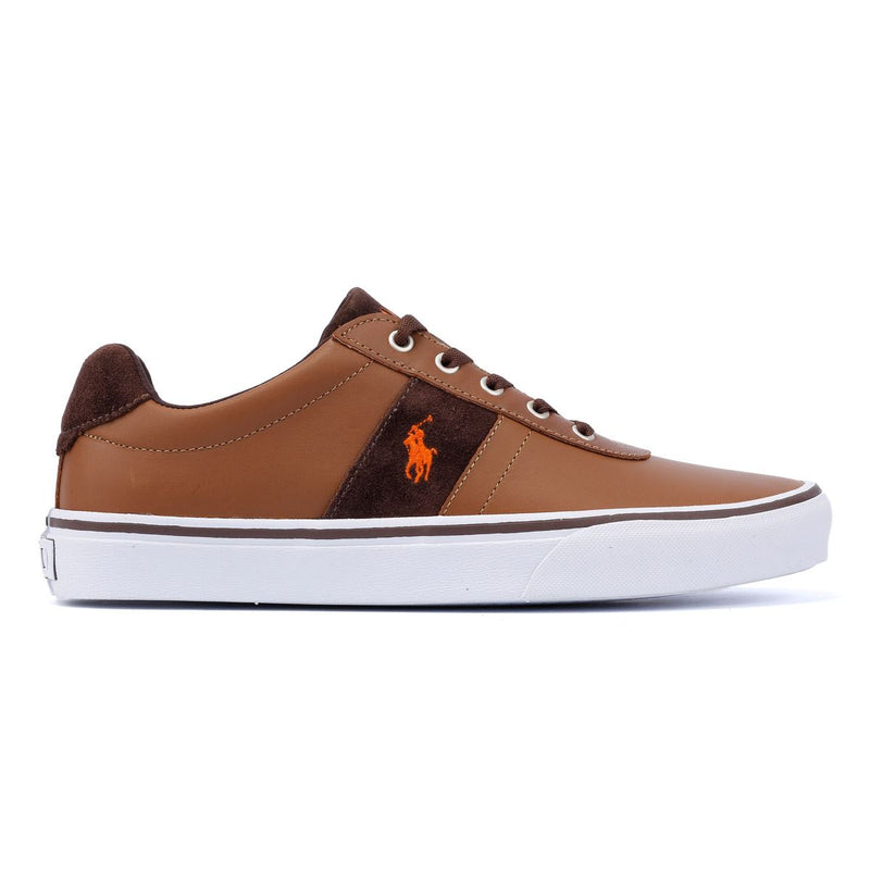 Ralph Lauren Hanford III Zapatillas De Cuero Marrón Para Hombre
