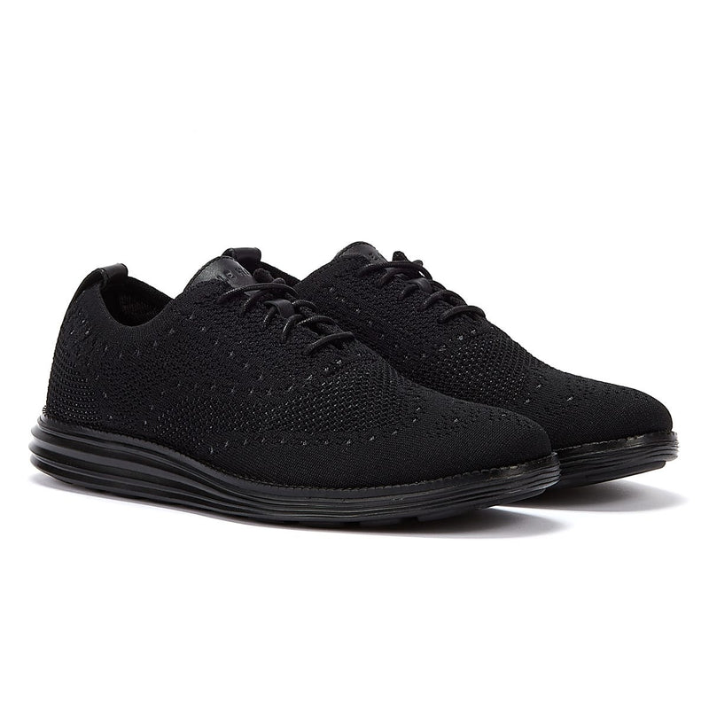 Zapatos negros Cole Haan Originalgrand Stitchlite Wingtip Oxford para hombre