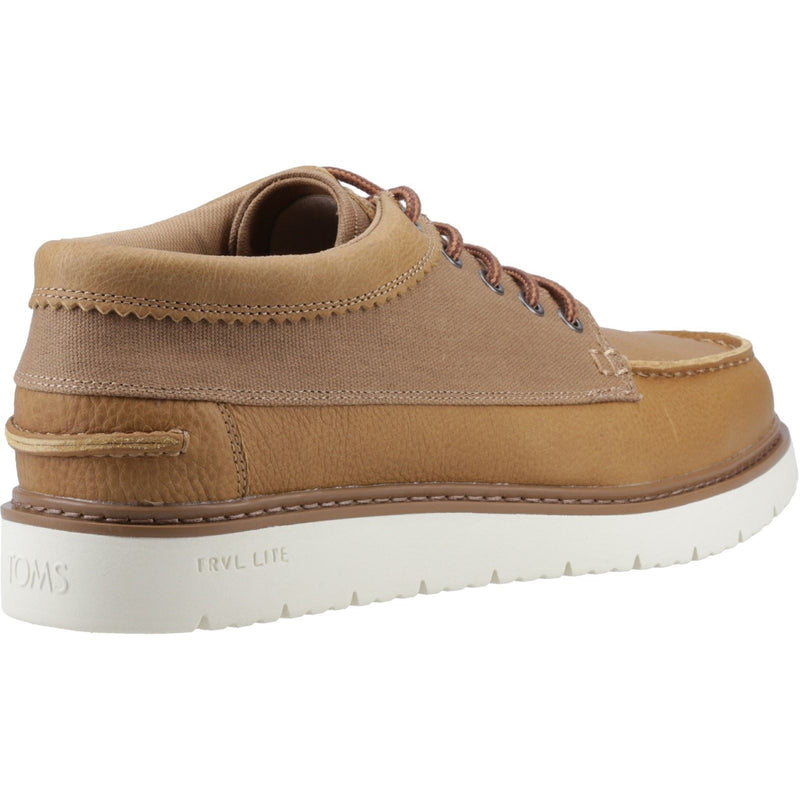 TOMS TRVL LITE Forrest Zapatos De Cuero Para Hombre En Color Marrón Claro Con Cordones.
