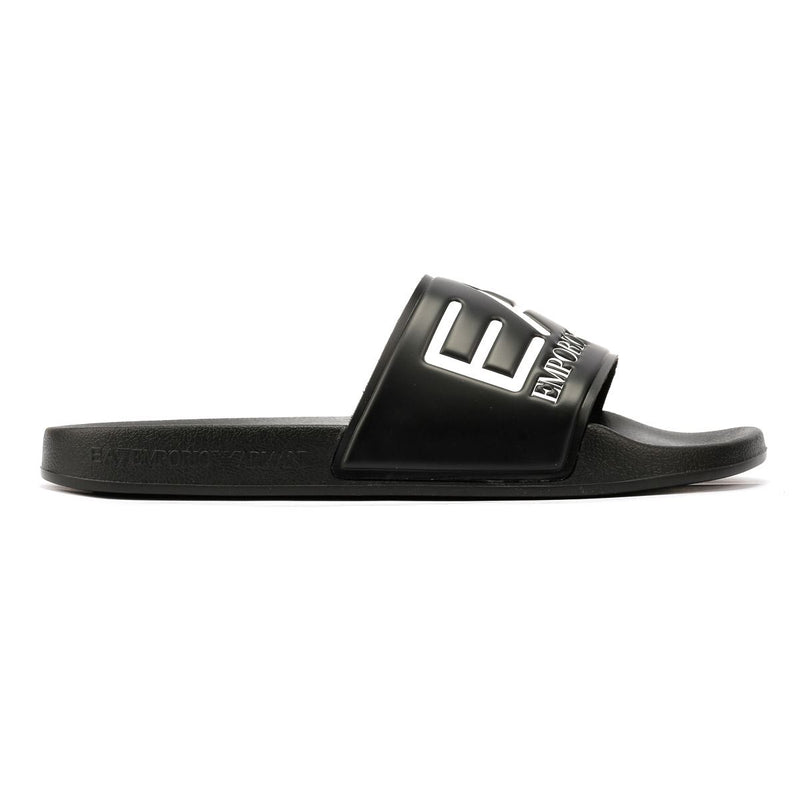 EA7 Water Sports Slide Sandalias Negras De PVC Para Hombre