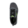Skechers Track Knockhill Zapatillas De Cuero Para Hombre En Color Gris Oscuro/Negro.