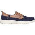 Skechers On-the-GO Flex Palmilla Náuticos De Mujer Azul Marino De Tela/Cuero Sintético