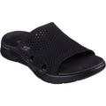 Skechers GO WALK Flex Elation Sandalias De Mujer Negras De Poliéster.