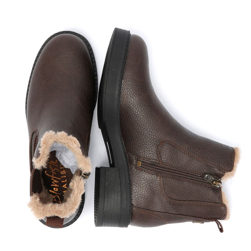 Blowfish Malibu Vera Cozy Botas Marrones De Mujer De Piel Sintética