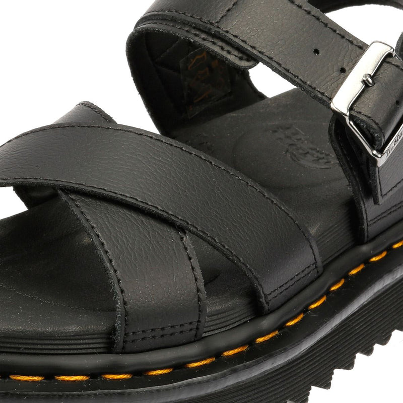 Dr. Martens Voss II Athena Sandalias De Cuero Para Mujer En Color Negro