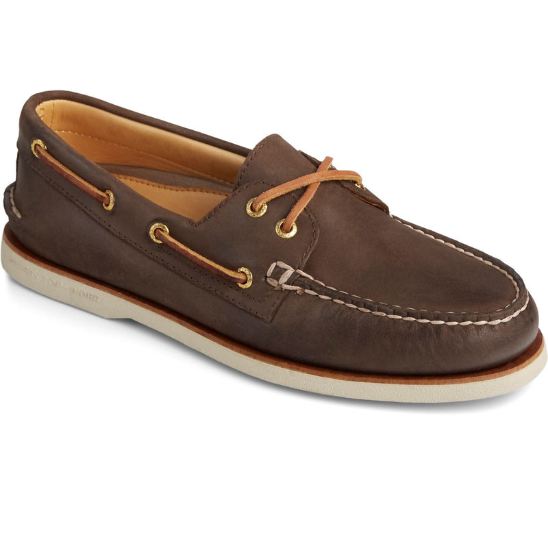 Sperry Gold Cup Authentic Original Zapatos Náuticos De Cuero Marrón Para Hombre