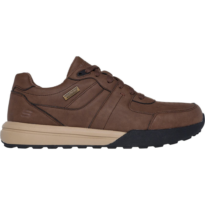 Skechers Netson Gander Zapatos Marrones Para Hombre De Poliuretano Con Cordones.