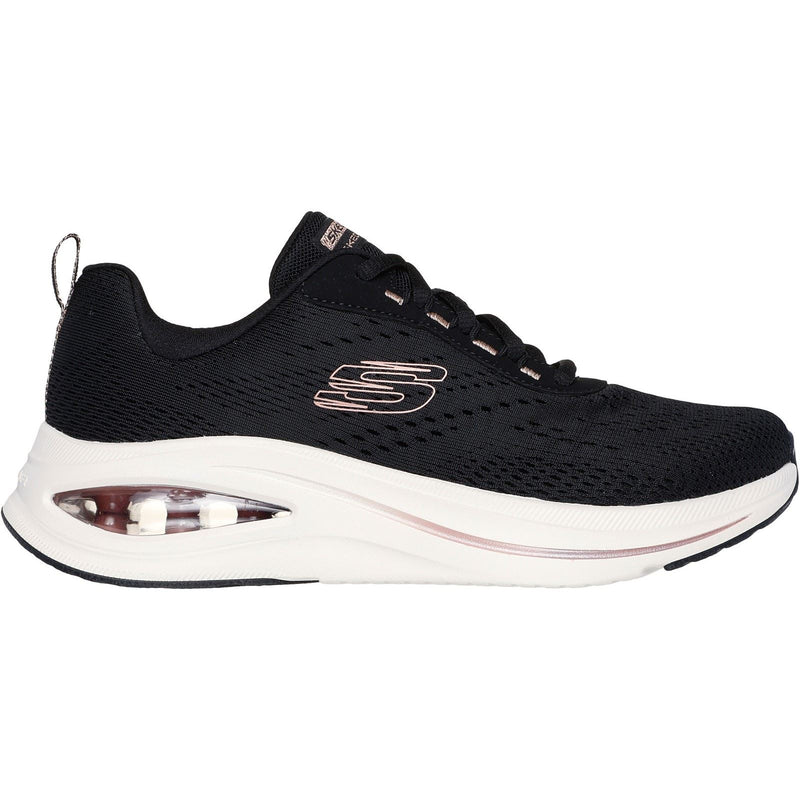 Skechers Skech-Air Meta Neutral Air Zapatillas De Poliéster Para Mujer En Negro/Oro Rosa