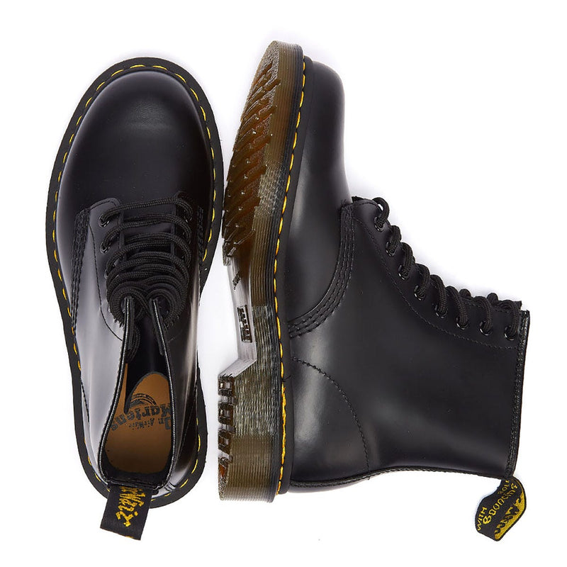 Dr. Martens 1460 Botas De Cuero Negro Liso Para Hombre