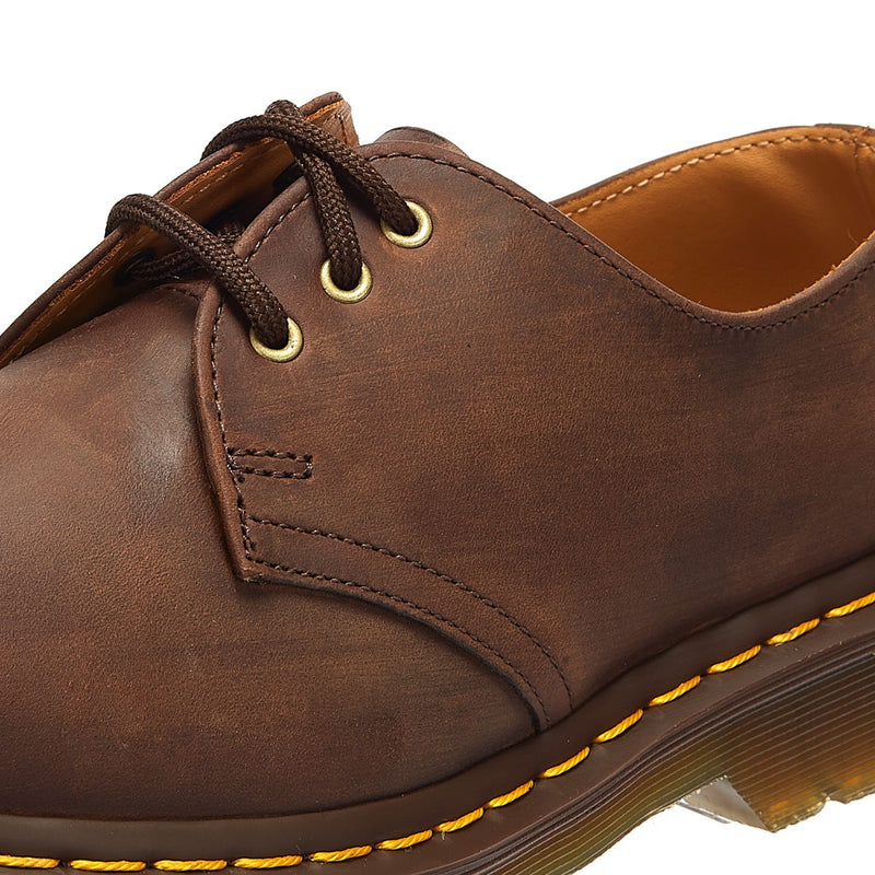 Dr. Martens 1461 Zapatos De Cuero Marrón Gaucho Para Hombre De Crazy Horse