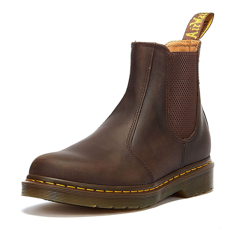 Dr. Martens 2976 Ys Botas Marrones Para Mujer De Cuero Crazy Horse
