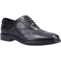Hush Puppies Santiago Zapatos De Hombre Negros De Cuero Con Cordones.