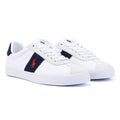 Ralph Lauren Vulc II Zapatillas Blancas De Cuero Para Hombre