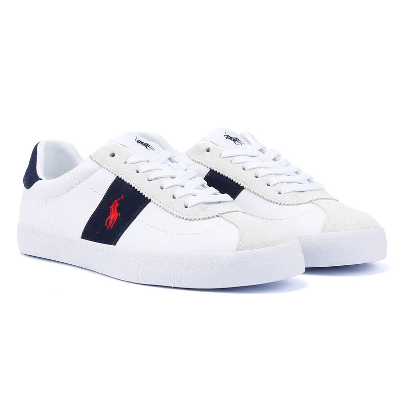 Ralph Lauren Vulc II Zapatillas Blancas De Cuero Para Hombre