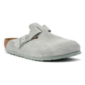 Birkenstock Boston Zuecos Grises De Ante