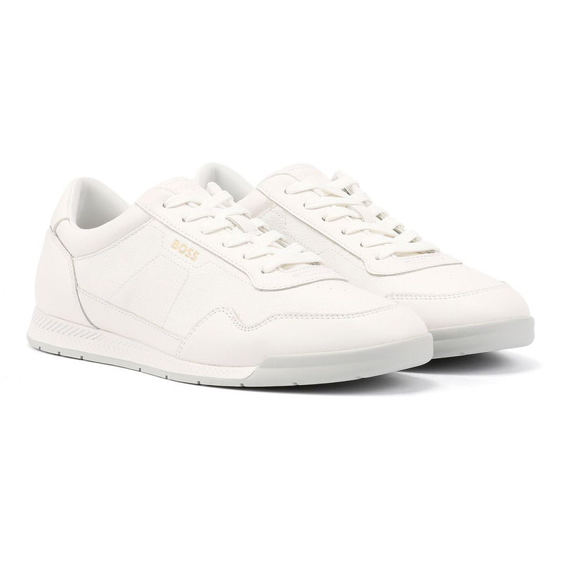 Boss Titanium Zapatillas Blancas De Cuero Para Hombre