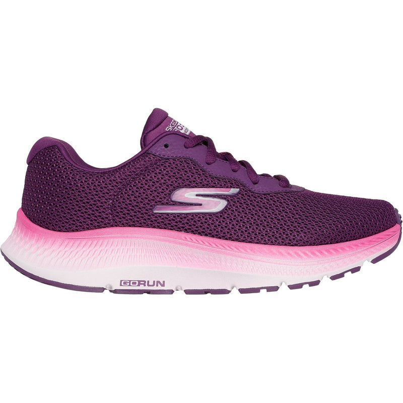 Skechers Go Run Consistent 2.0 Fast Pace Zapatillas De Tela Para Mujer En Color Ciruela.