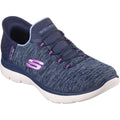 Skechers Summits Dazzling Haze Zapatillas De Tela Para Mujer En Azul Marino/Morado