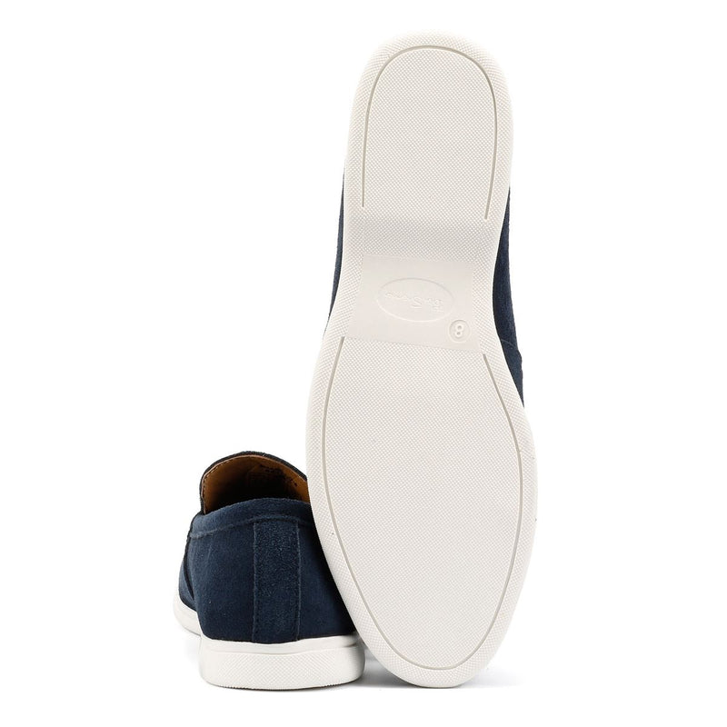 Ben Sherman Amarillo Suede Mocasines Azules Para Hombre