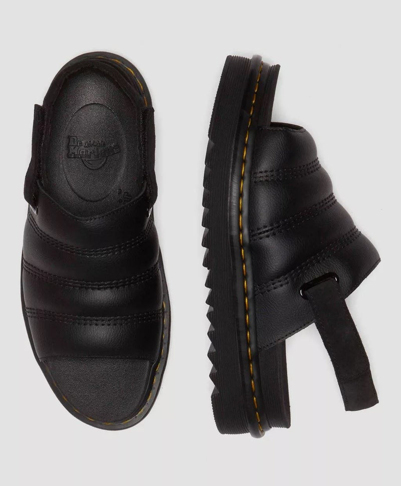 Dr. Martens Kole Sandalias Negras De Cuero