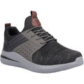 Skechers Delson 3.0 Cicada Wide Zapatillas De Deporte Para Hombre En Negro/Gris