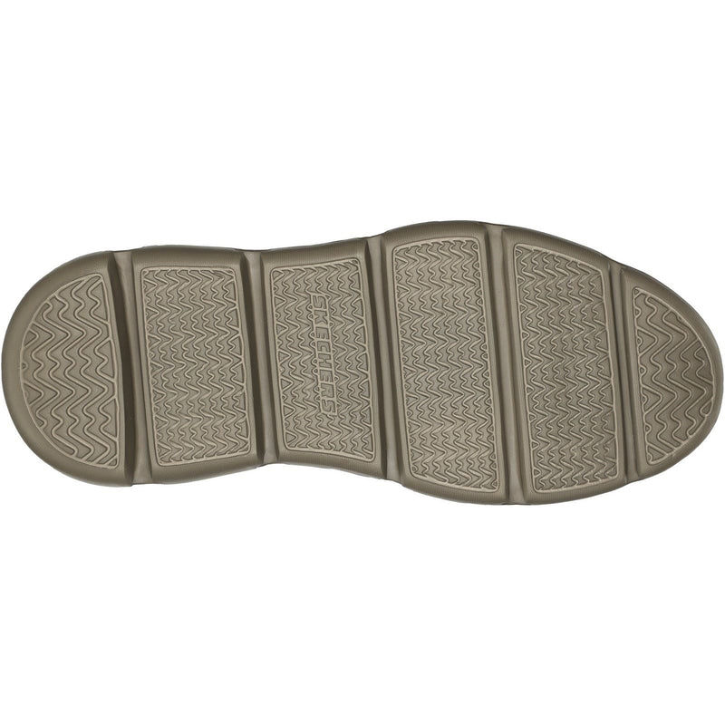 Skechers Garza Gervin Zapatos De Hombre De Cuero Oscuro Con Cordones Marrón Oscuro