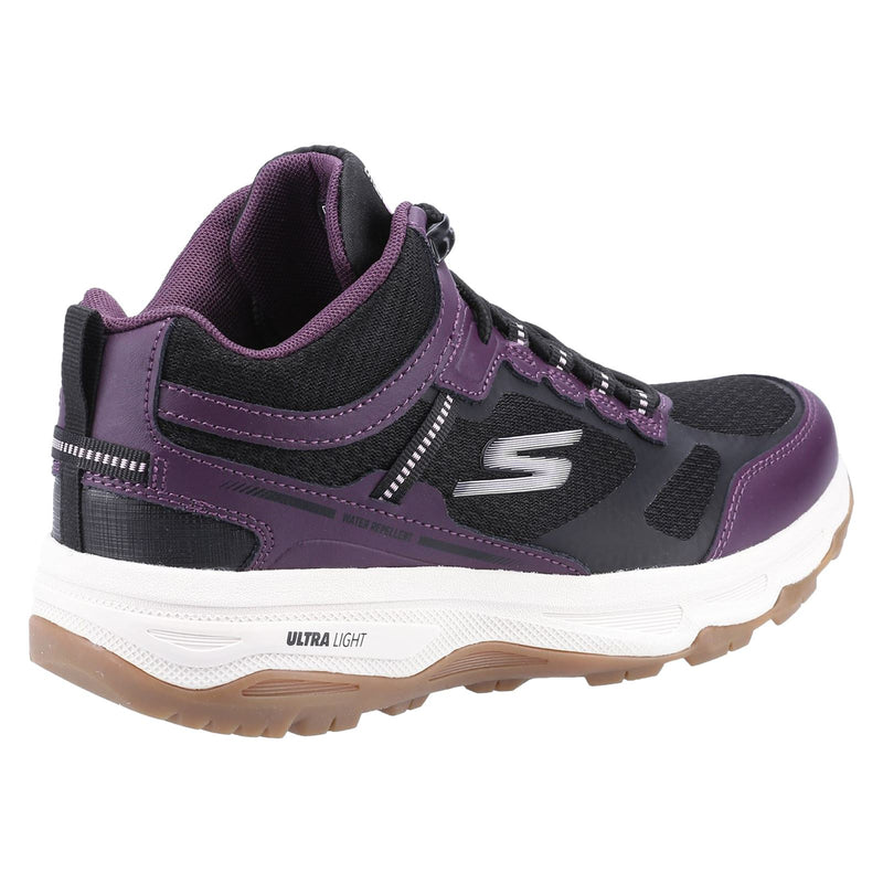 Skechers Go Run Trail Altitude Zapatillas De Cuero Para Mujer En Negro/Morado