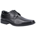 Hush Puppies Brandon Zapatos De Hombre Negros De Cuero Con Cordones.