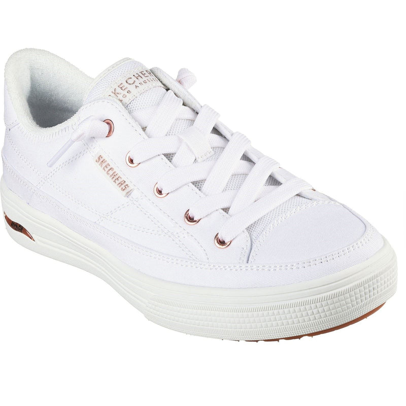 Skechers Arch Fit Arcade Meet Ya There Zapatillas Blancas De Algodón Para Mujer