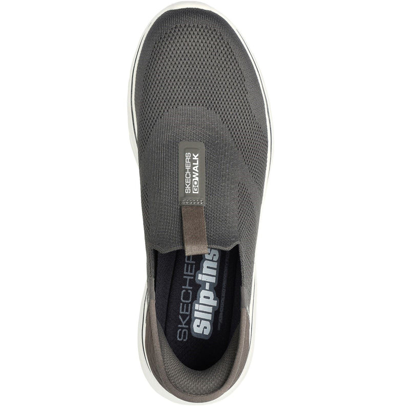Skechers GO WALK 7 Easy On 2 De Malla Para Hombre, Zapatillas Marrones