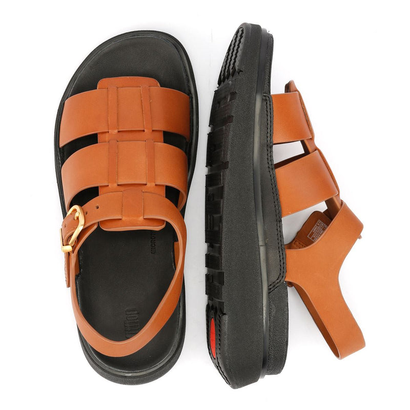 FitFlop GEN-FF Fisherman Sandalias De Cuero Para Mujer En Color Marrón.