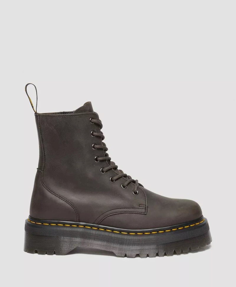 Dr. Martens Jadon Botas De Cuero Gris Para Mujer
