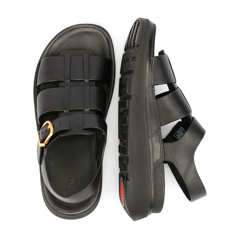 FitFlop GEN-FF Fisherman Sandalias De Cuero Para Mujer En Color Negro