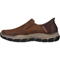 Skechers Respected Elgin Zapatos Mocasines De Cuero Para Hombre En Color Marrón Oscuro.