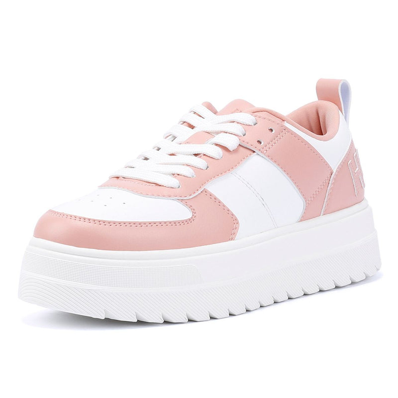 Hugo Lyssa Tennis Zapatillas De Deporte Blancas De Cuero Para Mujer
